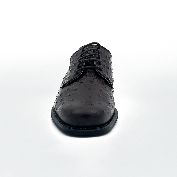 Leather Ostrich Print Lace Up - 0381