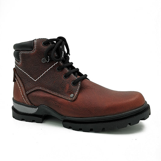 Leather Lace-Up Ankle Boot - 0438