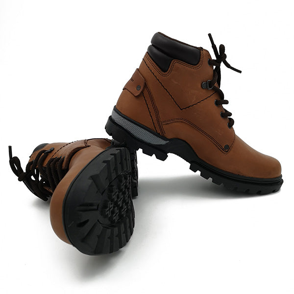 Leather Lace-Up Ankle Boot - 0438