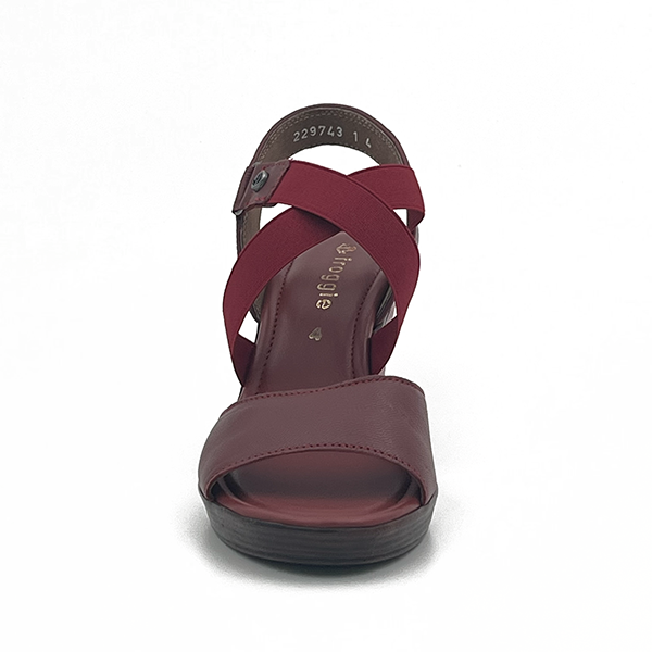 High Wedge On Platform Elastic Strap Cross Over - 0721