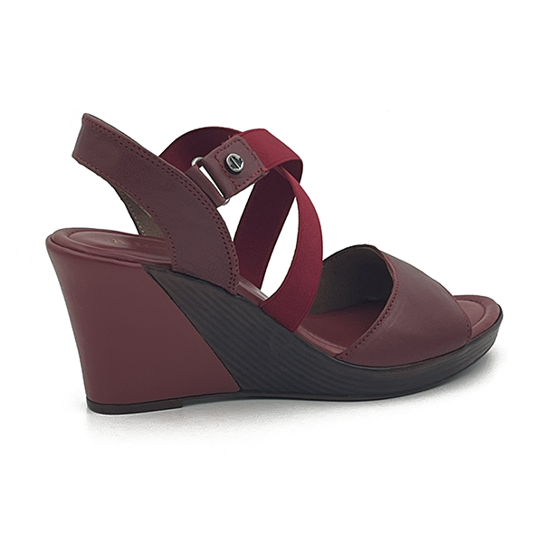 High Wedge On Platform Elastic Strap Cross Over - 0721