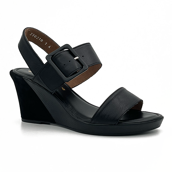 Medium High Wedge Open Toe With Buckle - 0761