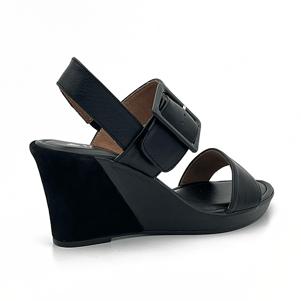 Medium High Wedge Open Toe With Buckle - 0761