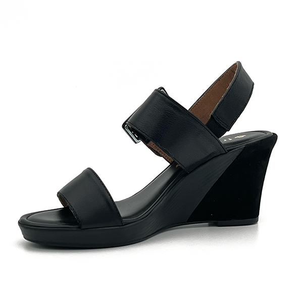 Medium High Wedge Open Toe With Buckle - 0761