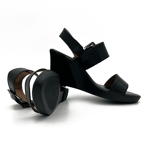 Medium High Wedge Open Toe With Buckle - 0761