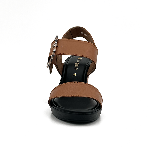 Medium High Wedge Open Toe With Buckle - 0761