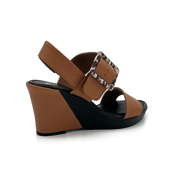Medium High Wedge Open Toe With Buckle - 0761