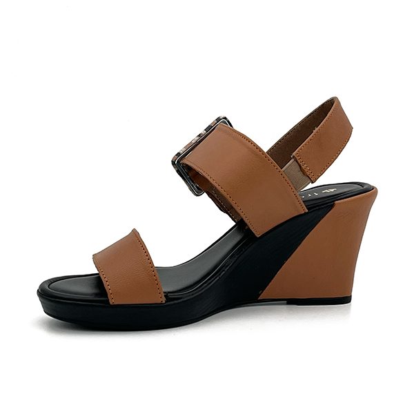 Medium High Wedge Open Toe With Buckle - 0761