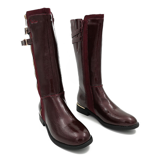 Crushed Patent Boot - 0868