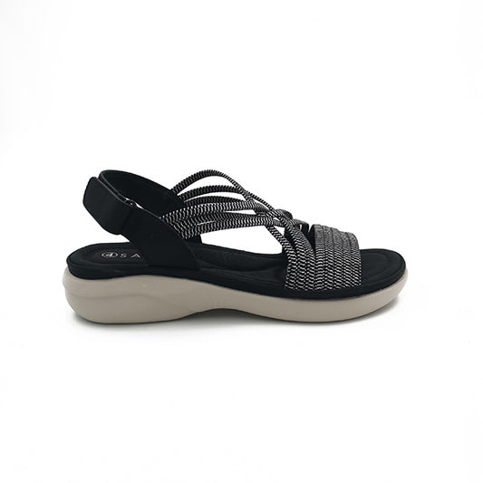 Strappy Elastic back Strap Sandal - 0901