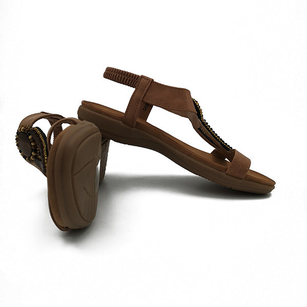 Elastic Ankle Strap Open Toe Sandal - 0910