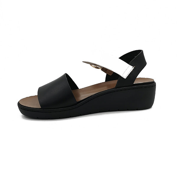 Leather Wedge Sandal Open Toe - 0912