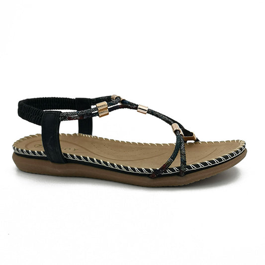 Elastic Back Strap Sandal - 0929