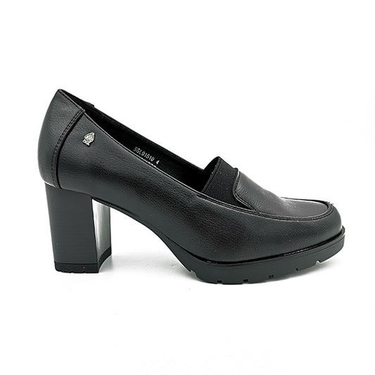 High Heel Comfort Slip On Court - 1017