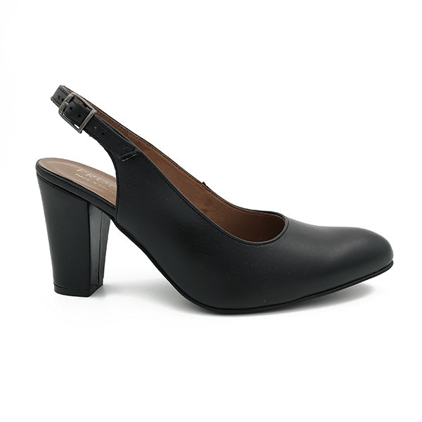 Leather Sling Back Court - 1022