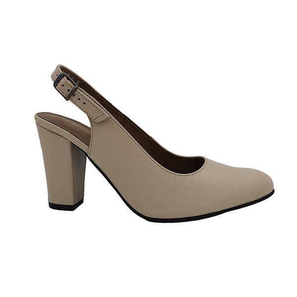 Leather Sling Back Court - 1022