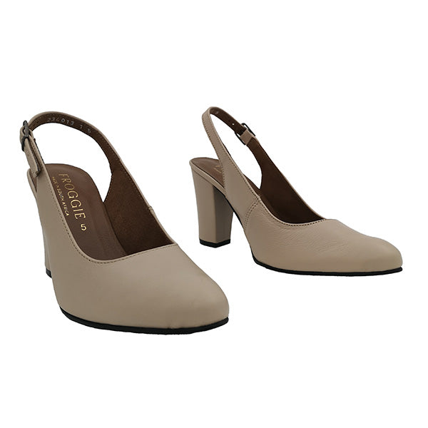 Leather Sling Back Court - 1022