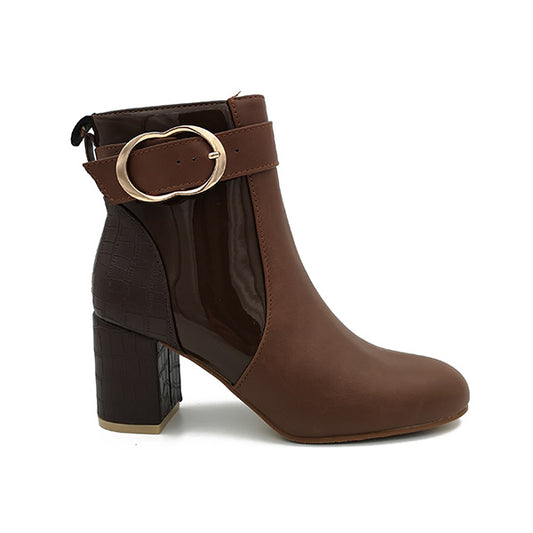 Multi Combo Medium Heel Ankle Boot - 1026