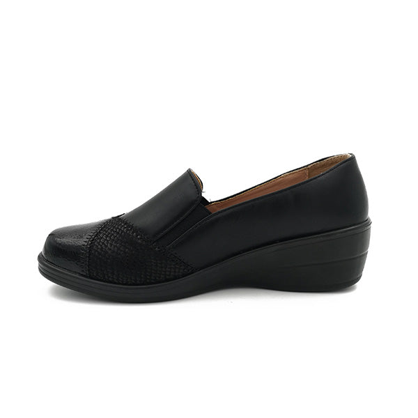 Comfort Crushed Patent Toe Cap Slip On - 1027