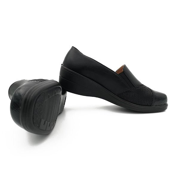 Comfort Crushed Patent Toe Cap Slip On - 1027