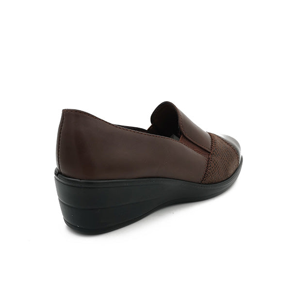 Comfort Crushed Patent Toe Cap Slip On - 1027