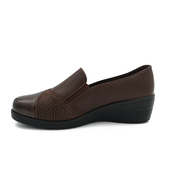 Comfort Crushed Patent Toe Cap Slip On - 1027