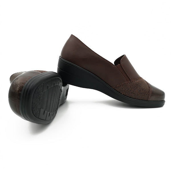 Comfort Crushed Patent Toe Cap Slip On - 1027