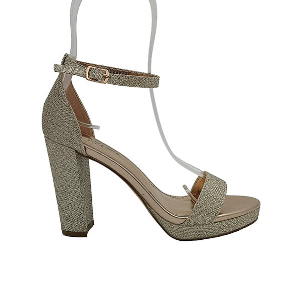 High heel Glitter Material Evening Sandal- 1030