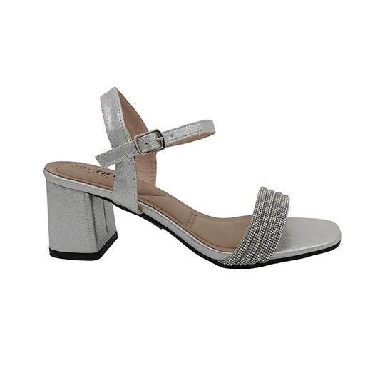 Diamante Vamp Strap Evening Sandal - 1032