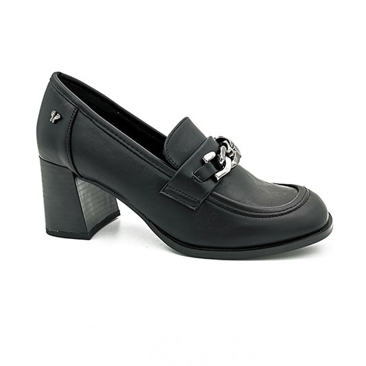 Slip On Loafer On Block Heel - 1044