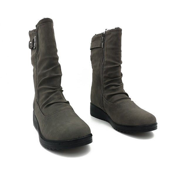 Comfort Ruched Half Boot - 1065