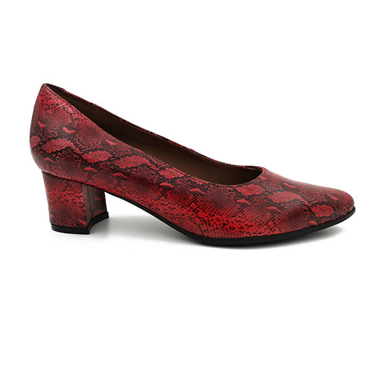 Medium Heel Leather Court - 1068