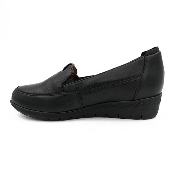 Low Wedge Leather Moccasin - 1072