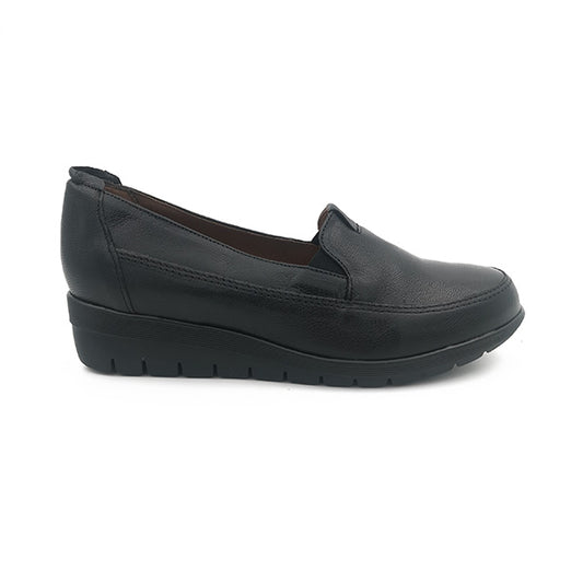 Comfort Medium Wedge Leather Slip On - 1102