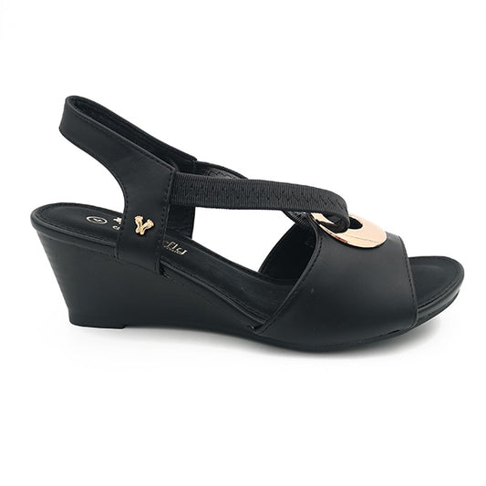 Elegant Medium Wedge With Open Toe - 1133
