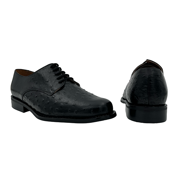 Leather Mens Formal With Ostrich Print Look - 1135