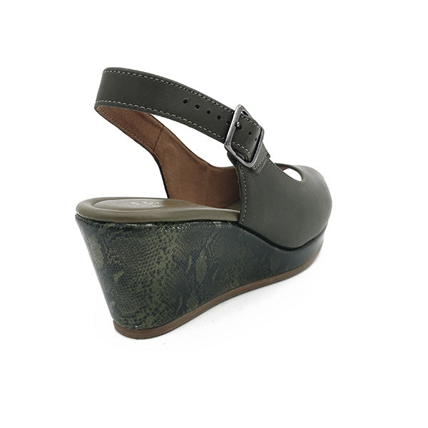 Leather Peep Toe Sling Back - 1138