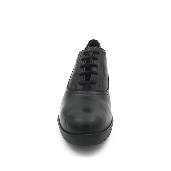 Leather Lace Up On Heel - 1139
