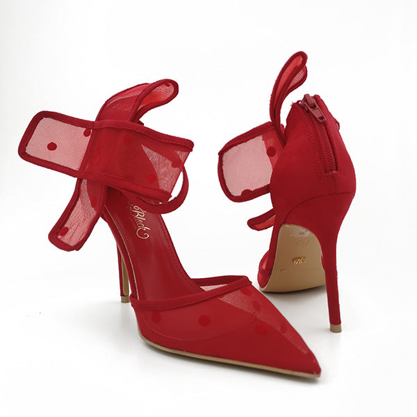 High Heel Court With Bow - 1145