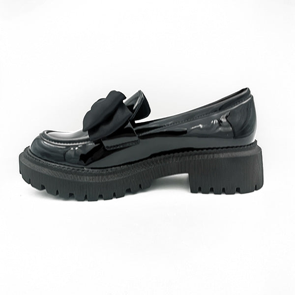 Patent Loafer with Large Bow - 1147