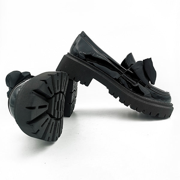 Patent Loafer with Large Bow - 1147