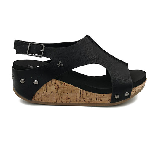 Open Toe Sandal On Medium Wedge - 1151