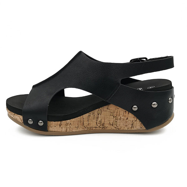 Open Toe Sandal On Medium Wedge - 1151