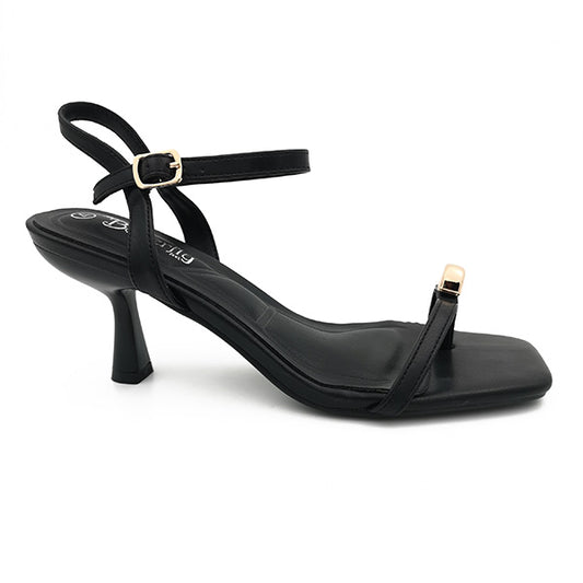 Medium Heel Toe Piece Evening Sandal - 1152