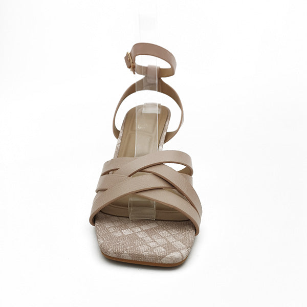 Open Toe Sandal On Medium Heel - 1153