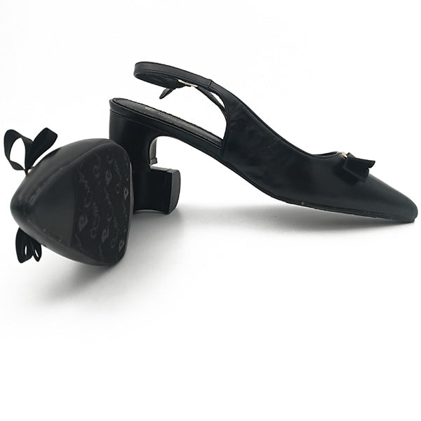 Low Heel Sling Back Pointy Court - 1158