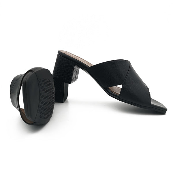 Medium Heel Leather Sandal - 1162