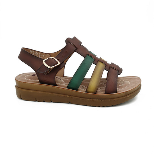 T Bar Low Wedge Sandal - 1196