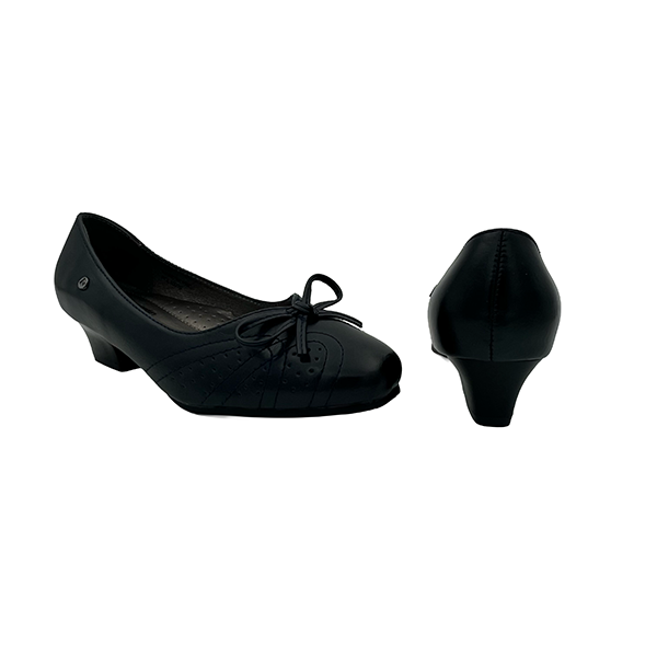 Low Heel Court With Bow - 1299