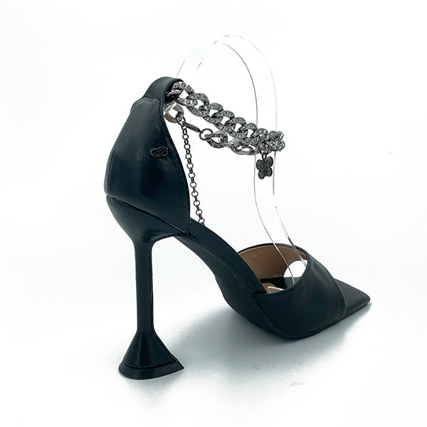 High Heel Square Toe With Ankle Chain - 0579